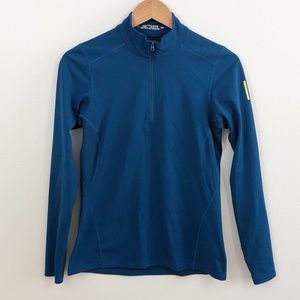Arc'tyrex Blue Long Sleeve Half Zip Base Layer